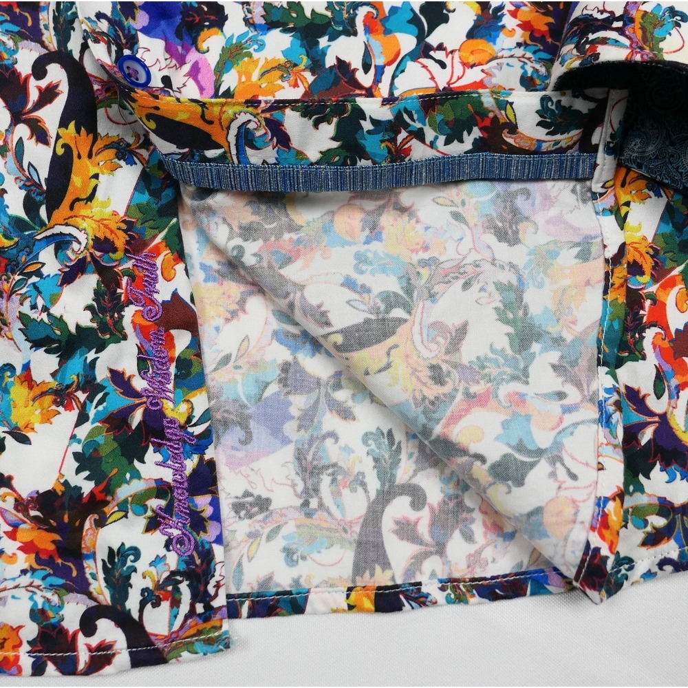 Robert Graham Mens 2XL Multi Color Abstract Paisley Button Down Shirt L/S - Picture 6 of 10